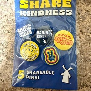 Dutch Bros Share Kindness Pins 5 Pack Limited Edition Merch Drop